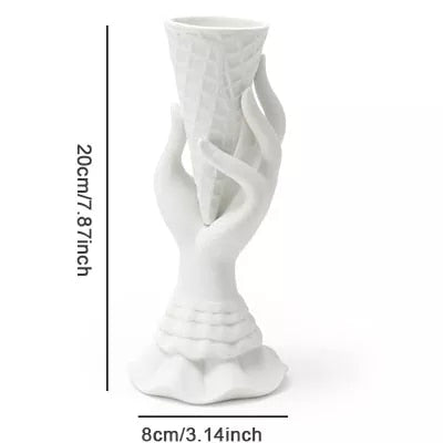 Ice cream in hand ceramic mini vase