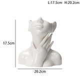 1Pcs Ceramic Face Flower Vases