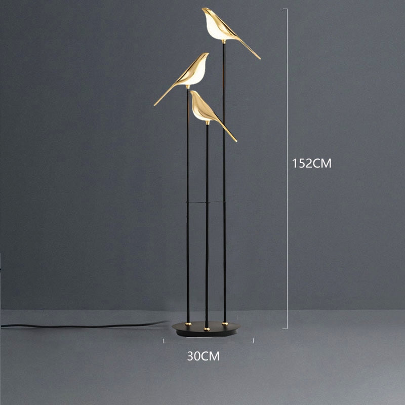 Vintage Creative Bird Design Standing Light