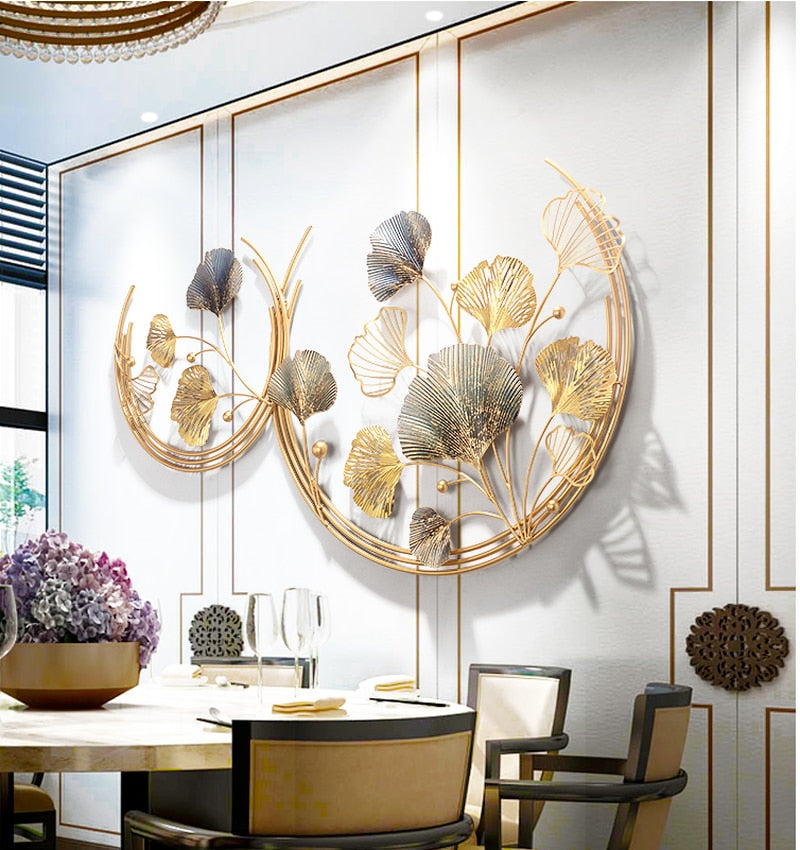 3D Ginkgo Leaf Wall Hanging Ornament Wall Sticker