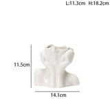 1Pcs Ceramic Face Flower Vases
