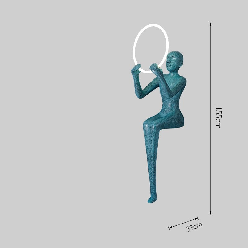 Humanoid Vertical Abstract Sculpture Floor Lamp