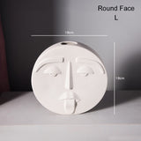 Ceramic Abstract Human Head Flower Pots
