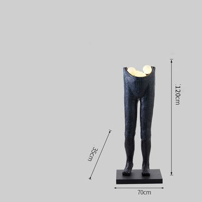 Humanoid Art Sculpture Holding Ball Floor Lamp